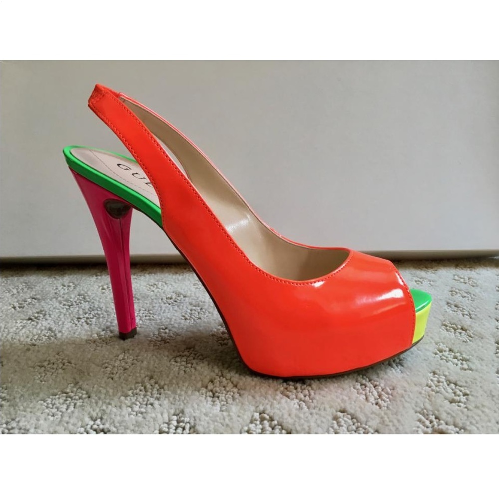 Guess Bright Patent Leather Slingback Heel